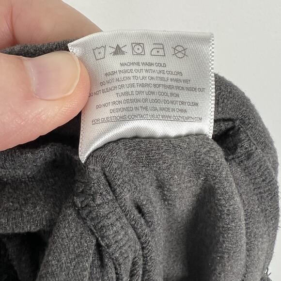 Cozy Earth Men’s Large Ultra Soft Bamboo Charcoal Gray Jogger Pants Cozy Comfort - Picture 9 of 10